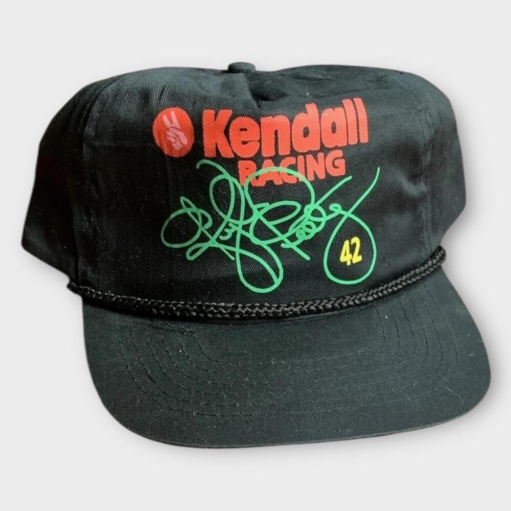 Vtg 90s Kyle Petty Kendall Racing Hat Nascar Rope Snap Back Trucker Baseball Cap